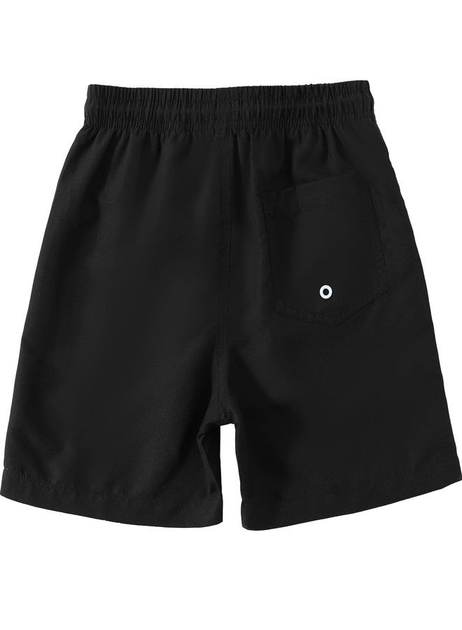 KAILUA SURF Boys Swim Trunks, High-Visibility Safety Colors and American Flag, Quick Dry Kids Shorts, Sizes 2T-16 (Black,56) - Image 2